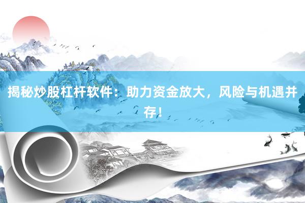 揭秘炒股杠杆软件：助力资金放大，风险与机遇并存！